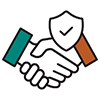 hand shake icon representing mergers and aquisitions